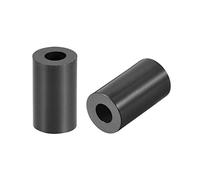 sourcing map ABS Round Spacer Washer 3.2mm ID 7mm OD 12mm Length for M3 Screws Block Black 250Pcs, for 3D Printer TV Wall Mount Outlet Pegboard Motorbike