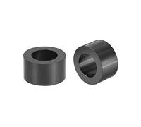 sourcing map ABS Round Spacer Washer 5.4mm ID 9mm OD 5mm Length for M5 Screws Block Black 250Pcs, for 3D Printer TV Wall Mount Outlet Pegboard Motorbike
