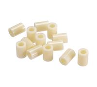 sourcing map ABS Round Spacer Washer ID 8.2mm OD 14mm Length 20mm Plastic Standoff for 3D Printer, TV Wall Mounting, Electrical Outlet, Beige, 50Pcs