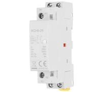 sourcing map AC Contactor 25A 2 Pole 1NO 1NC 230V Load and Lighting Circuit Control DIN Rail Mount
