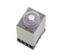 sourcing map AC220V Timer Relay, Time Relay Timing Delay on Time 8 Pin 1M-30M Knob Control with Socket, AH3-3