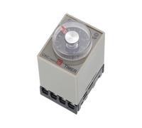 sourcing map AC220V Timer Relay, Time Relay Timing Delay on Time 8 Pin 2M-60M Knob Control with Socket, AH3-3
