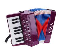 sourcing map Accordion, 17 Keys 8 Bass Button Accordion Mini Musical Instrument Lightweight for Adults Beginners Educational, Purple