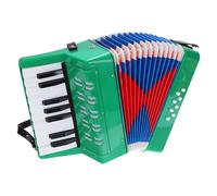 sourcing map Accordion, 17 Keys 8 Bass Button Accordion Toy Mini Musical Instrument Lightweight for Adults Beginners Educational, Green