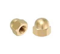 sourcing map Acorn Hex Cap Nuts, M10x1.5mm Brass Dome Head Hex Decorative Cap Nuts for Screws Bolts Industrial Mechanical Electrical Equipment Repair Hardware(Gold Tone, Pack of 2)