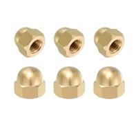 sourcing map Acorn Hex Cap Nuts, M10x1.5mm Brass Dome Head Hex Decorative Cap Nuts for Screws Bolts Industrial Mechanical Electrical Equipment Repair Hardware(Gold Tone, Pack of 6)