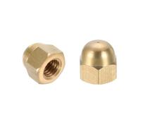 sourcing map Acorn Hex Cap Nuts, M12x1.75mm Brass Dome Head Hex Decorative Cap Nuts for Screws Bolts Industrial Mechanical Electrical Equipment Repair Hardware(Gold Tone, Pack of 2)