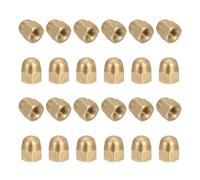 sourcing map Acorn Hex Cap Nuts, M3x0.5mm Brass Dome Head Hex Decorative Cap Nuts for Screws Bolts Industrial Mechanical Electrical Equipment Repair Hardware(Gold Tone, Pack of 24)