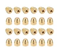 sourcing map Acorn Hex Cap Nuts, M5x0.8mm Brass Dome Head Hex Decorative Cap Nuts for Screws Bolts Industrial Mechanical Electrical Equipment Repair Hardware(Gold Tone, Pack of 24)