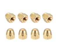 sourcing map Acorn Hex Cap Nuts, M5x0.8mm Brass Dome Head Hex Decorative Cap Nuts for Screws Bolts Industrial Mechanical Electrical Equipment Repair Hardware(Gold Tone, Pack of 8)