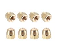 sourcing map Acorn Hex Cap Nuts, M6x1mm Brass Dome Head Hex Decorative Cap Nuts for Screws Bolts Industrial Mechanical Electrical Equipment Repair Hardware(Gold Tone, Pack of 8)