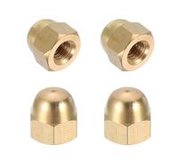 sourcing map Acorn Hex Cap Nuts, M8x1.25mm Brass Dome Head Hex Decorative Cap Nuts for Screws Bolts Industrial Mechanical Electrical Equipment Repair Hardware(Gold Tone, Pack of 4)
