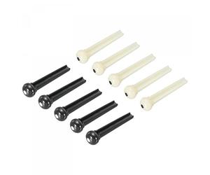 sourcing map Acoustic Guitar Bridge Pins Pegs, Plastic Guitar String Pins Replacement, Beige Black for Acoustic Guitar Pack of 36pcs