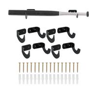 sourcing map Acrylic Baseball Bat Holder Wall Mount, 4 Sets Baseball Bat Horizontal Rack Hanger, Black Baseball Bat Display for Softball, Baseball, Hockey Stick