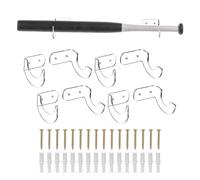 sourcing map Acrylic Baseball Bat Holder Wall Mount, 4 Sets Baseball Bat Horizontal Rack Hanger, Clear Baseball Bat Display for Softball, Baseball, Hockey Stick