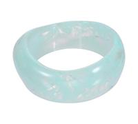 sourcing map Acrylic Chunky Bangle Bracelets for Women, Colorful Cuff Wide Geometric Chunky Stackable Bangles Acetate Wristband Bracelet Irregular Trendy Jewelry Gift, Clear Blue