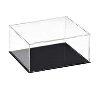 sourcing map Acrylic Clear Display Case Box Dustproof Protection Showcase Cube Collectibles Show Box 25x20x10cm