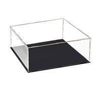 sourcing map Acrylic Clear Display Case Box Dustproof Protection Showcase Cube Collectibles Show Box 30x30x15cm
