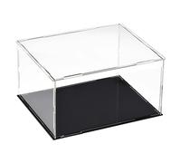 sourcing map Acrylic Clear Display Case Box Dustproof Protection Showcase Cube Collectibles Show Box 20x15x10cm