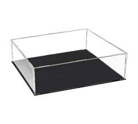 sourcing map Acrylic Clear Display Case Box Dustproof Protection Showcase Cube Collectibles Show Box 11.8x9.8x3.9inch