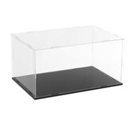 sourcing map Acrylic Clear Display Case for Collectibles Self-Assemble Display Boxes with Black Base Dustproof Countertop Storage Box for Collectibles Action Figures, 11.8 x 7.9 x 5.9 Inch