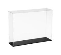 sourcing map Acrylic Clear Display Case for Collectibles Self-Assemble Display Clear Boxes with Black Base Dustproof Countertop Storage Box for Collectible Action Figure, 15.7 x 3.9 x 11.8 Inch
