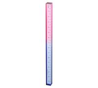 sourcing map Acrylic Clear Straight Rulers 15cm Metric Transparent Gradient Three-Dimensional Plastic Ruler Square Cube Measuring Tool for Classroom Office, Blue-Pink