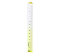 sourcing map Acrylic Clear Straight Rulers 15cm Metric Transparent Gradient Three-Dimensional Plastic Ruler Square Cube Measuring Tool for Classroom Office Home, Yellow