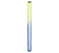 sourcing map Acrylic Clear Straight Rulers 15cm Metric Transparent Gradient Three-Dimensional Plastic Ruler Square Cube Measuring Tool for Classroom Office, Blue-Yellow