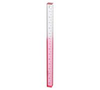 sourcing map Acrylic Clear Straight Rulers 15cm Metric Transparent Gradient Three-Dimensional Plastic Ruler Square Cube Measuring Tool for Classroom Office, Pink