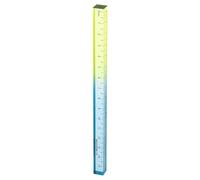 sourcing map Acrylic Clear Straight Rulers 15cm Metric Transparent Gradient Three-Dimensional Plastic Ruler Square Cube Measuring Tool for Classroom Office, Blue Yellow