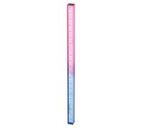 sourcing map Acrylic Clear Straight Rulers 20cm Metric Transparent Gradient Three-Dimensional Plastic Ruler Square Cube Measuring Tool for Classroom Office, Blue-Pink