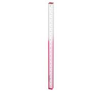 sourcing map Acrylic Clear Straight Rulers 20cm Metric Transparent Gradient Three-Dimensional Plastic Ruler Square Cube Measuring Tool for Classroom Office, Pink