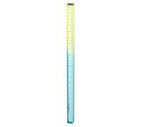 sourcing map Acrylic Clear Straight Rulers 20cm Metric Transparent Gradient Three-Dimensional Plastic Ruler Square Cube Measuring Tool for Classroom Office, Blue Yellow