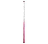 sourcing map Acrylic Clear Straight Rulers 30cm Metric Transparent Gradient Three-Dimensional Plastic Ruler Square Cube Measuring Tool for Classroom Office, Pink