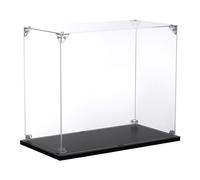 sourcing map Acrylic Display Case, 12x6x8 Inches Clear Display Box Assemble Dustproof Display Box Storage Organizer for Collectibles Action Figures