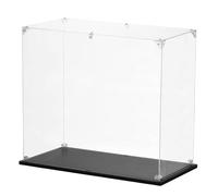 sourcing map Acrylic Display Case, 15.8"x8"x13.8" Clear Display Box Assemble Dustproof Storage Organizer Showcase for Collectibles Action Figures