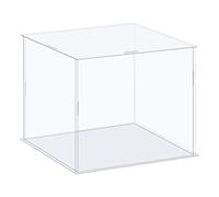 sourcing map Acrylic Display Case Box Clear Dustproof Protection Showcase 16x16x11cm for Collectibles Display