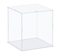 sourcing map Acrylic Display Case Box Clear Dustproof Protection Showcase 16x16x16cm for Collectibles Display
