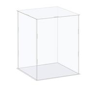 sourcing map Acrylic Display Case Box Clear Dustproof Protection Showcase 16x16x21cm for Collectibles Display
