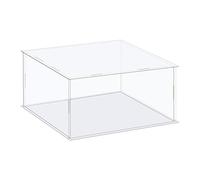 sourcing map Acrylic Display Case Box Clear Dustproof Protection Showcase 21x21x11cm for Collectibles Display
