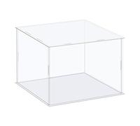 sourcing map Acrylic Display Case Box Clear Dustproof Protection Showcase 21x21x16cm for Collectibles Display