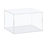 sourcing map Acrylic Display Case Box Clear Dustproof Protection Showcase 26x16x11cm for Collectibles Display