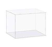 sourcing map Acrylic Display Case Box Clear Dustproof Protection Showcase 31x16x21cm for Collectibles Display
