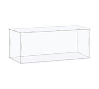 sourcing map Acrylic Display Case Box Clear Dustproof Protection Showcase 36x11x16cm for Collectibles Display