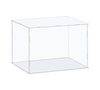 sourcing map Acrylic Display Case Box Clear Dustproof Protection Showcase 36x16x16cm for Collectibles Display