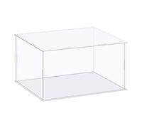 sourcing map Acrylic Display Case Box Clear Dustproof Protection Showcase 36x21x16cm for Collectibles Display