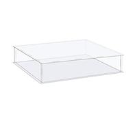 sourcing map Acrylic Display Case Box Clear Dustproof Protection Showcase 36x36x11cm for Collectibles Display