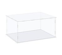 sourcing map Acrylic Display Case Box Clear Dustproof Protection Showcase 41x31x21cm for Collectibles Display