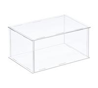 sourcing map Acrylic Display Case Plastic Box Clear Assemble Dustproof Showcase 31x21x15.5cm for Collectibles Items